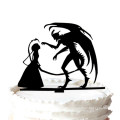 Hochzeitstorte Topper - Halloween Teufel Silhouette Hochzeitstorte Topper